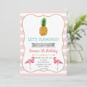 ハワイアンルアウ（ハワイ式宴会）誕生日の招待 招待状 (スタンド正面)