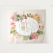 ハワイアンルアウ（ハワイ式宴会）Sweet sixteenフラようこそID1092 タペストリー (正面(横))