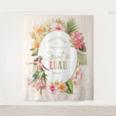 ハワイアンルアウ（ハワイ式宴会）Sweet sixteenフラようこそID1092 タペストリー (正面)