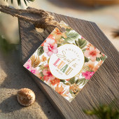 ハワイアンルアウ（ハワイ式宴会）Sweet sixteenフローラルパターンID1092 フェイバータグ