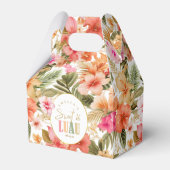 ハワイアンルアウ(ハワイ式宴会)Sweet sixteenフローラルパターンID1092 フェイバーボックス (正面サイド)