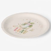 ハワイアンルアウ(ハワイ式宴会)Sweet sixteenモックテールID1092 ペーパープレート (アングル)