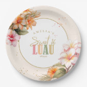 ハワイアンルアウ（ハワイ式宴会）Sweet sixteenID1092 ペーパープレート (正面)