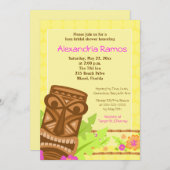 ハワイアンルアウ（ハワイ式宴会）Tiki 5x7ブライダルシャワー招待状 招待状 (正面/裏面)