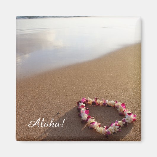 ハワイアンレイビーチ磁石 マグネット (正面)