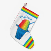 ハワイアンレインボーシェアアイス凍っていデザートハワイ スモールクリスマスストッキング (正面 (吊り時))