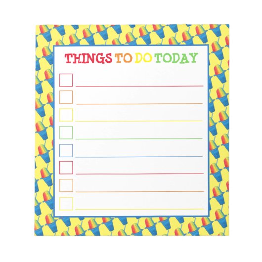 ハワイアンレインボーシェアアイス凍っていデザートハワイ ノートパッド (正面)