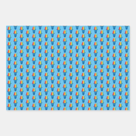 ハワイアンレインボーシェアアイス凍っていデザートハワイ ラッピングペーパーシート (正面3)