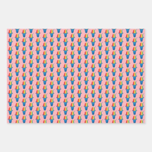 ハワイアンレインボーシェアアイス凍っていデザートハワイ ラッピングペーパーシート (正面2)