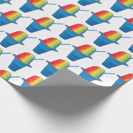 ハワイアンレインボーシェアアイス凍っていデザートハワイ ラッピングペーパー (角)