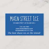 ハワイアンレインボーシェアアイス凍っていデザートハワイ 名刺 (裏面)