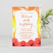 ハワイアンレッドハイビスカスゴールデンビーチバースデーパーティー 招待状 (スタンド正面)