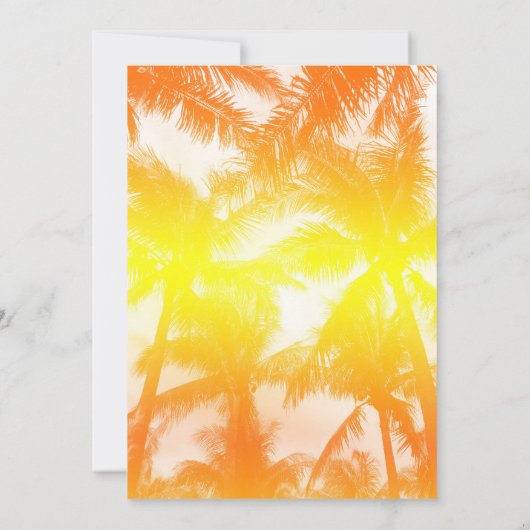 ハワイアンレッドハイビスカスゴールデンビーチバースデーパーティー 招待状 (裏面)