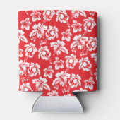 ハワイアンレッドハイビスカスフローラプリント 缶クーラー (裏面)