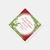 ハワイアンレッドハイビスカス卒業紙ナプキン スタンダードカクテルナプキン (角)