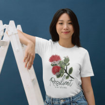 ハワイアンレッドレヒアの花 水彩の強さ