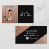 ハワイアンレディーアンド金ゴールド美しい 名刺 (正面/裏面)