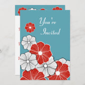 ハワイアンレトロ招待状 招待状 (正面/裏面)