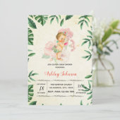ハワイアンヴィンテージの赤ちゃんシャワーの招待 招待状 (スタンド正面)