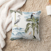 ハワイアンヴィンテージアイランドパームツリー クッション (ブランケット)