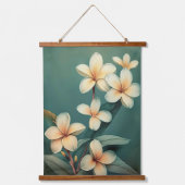 ハワイアンヴィンテージプルメリア 吊り下げ型タペストリー (正面)