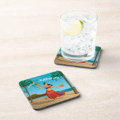 ハワイアンヴィンテージメレカリキマカポストカード コースター (右側)