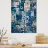 ハワイアンヴィンテージ植物解体書 ポスター (キッチン)