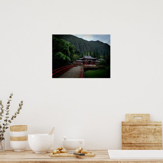 ハワイアン仏教寺院 ポスター (キッチン)