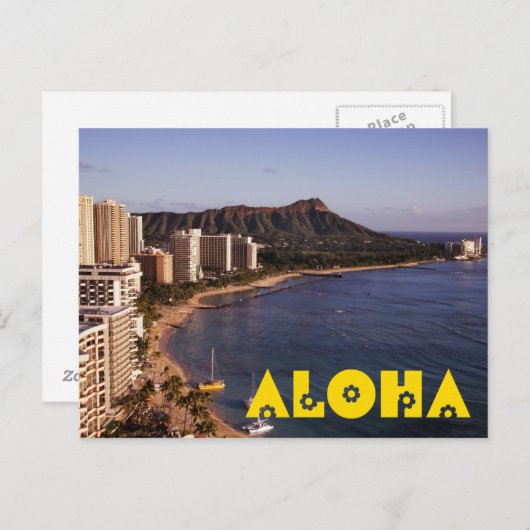 ハワイアン休暇フォトポストカードの作成 ポストカード (正面/裏面)
