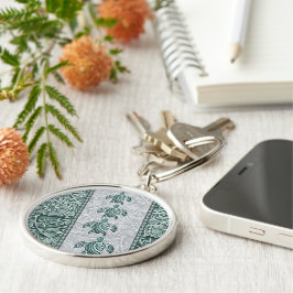 ハワイアン伝統的タパアンドホヌ キーホルダー