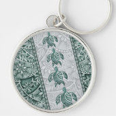 ハワイアン伝統的タパアンドホヌ キーホルダー (正面)