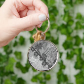 ハワイアン伝統的モンステラタパ キーホルダー (手)