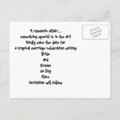 ハワイアン先ウェディング日付の保存 案内ポストカード (裏面)