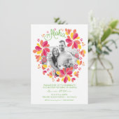 ハワイアン写真付きトロピカルルアウパーティー招待状 招待状 (スタンド正面)