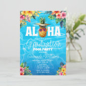 ハワイアン卒業プールパーティー誕生日 招待状 (スタンド正面)