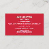 ハワイアン国旗、ハワイ州旗 名刺 (裏面)