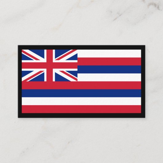 ハワイアン国旗、ハワイ州旗 名刺 (正面)