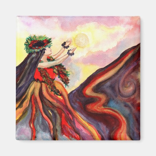 ハワイアン女神ペレマグネット マグネット (正面)