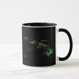 ハワイアン島の地図 マグカップ