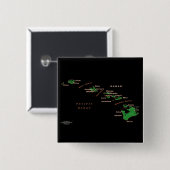 ハワイアン島の地図 缶バッジ (正面&裏面)