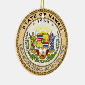 ハワイアン州シール セラミックオーナメント (右)