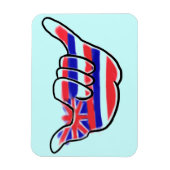 ハワイアン州旗しゃかシンボル土産磁石 マグネット (縦)