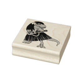 ハワイアン恐竜ウクレレ ラバースタンプ