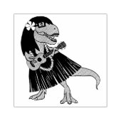 ハワイアン恐竜ウクレレ ラバースタンプ (インプリント)