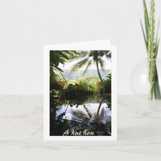 ハワイアン悔やみや弔慰サンキューザファミリー サンキューカード (正面)