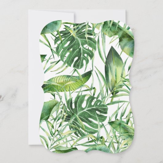 ハワイアン放射熱帯フローラリースバプテスマ 招待状 (裏面)