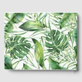 ハワイアン放射熱帯フローラリース結婚ズ ゲストブック (裏面)