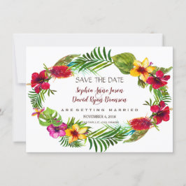 ハワイアン放射熱帯フローラ保存日 セーブザデート