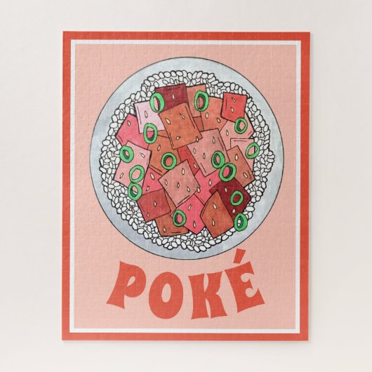 ハワイアン料理アヒツナポケボウルハワイ料理 ジグソーパズル (縦)