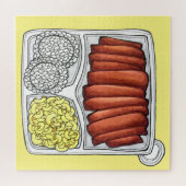 ハワイアン料理プレートランチライスマカロニサラダ ジグソーパズル (横)